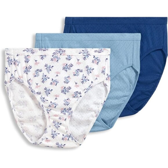 Women's Breathable Cotton Underwear French Cut 3 Pack Full Coverage Comfort